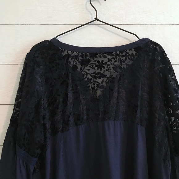 LOGO by Lori Goldstein Lavish Blue Swing Top - Picture 3 of 5